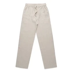 FLWRS Embroidered Linen Trousers - Natural