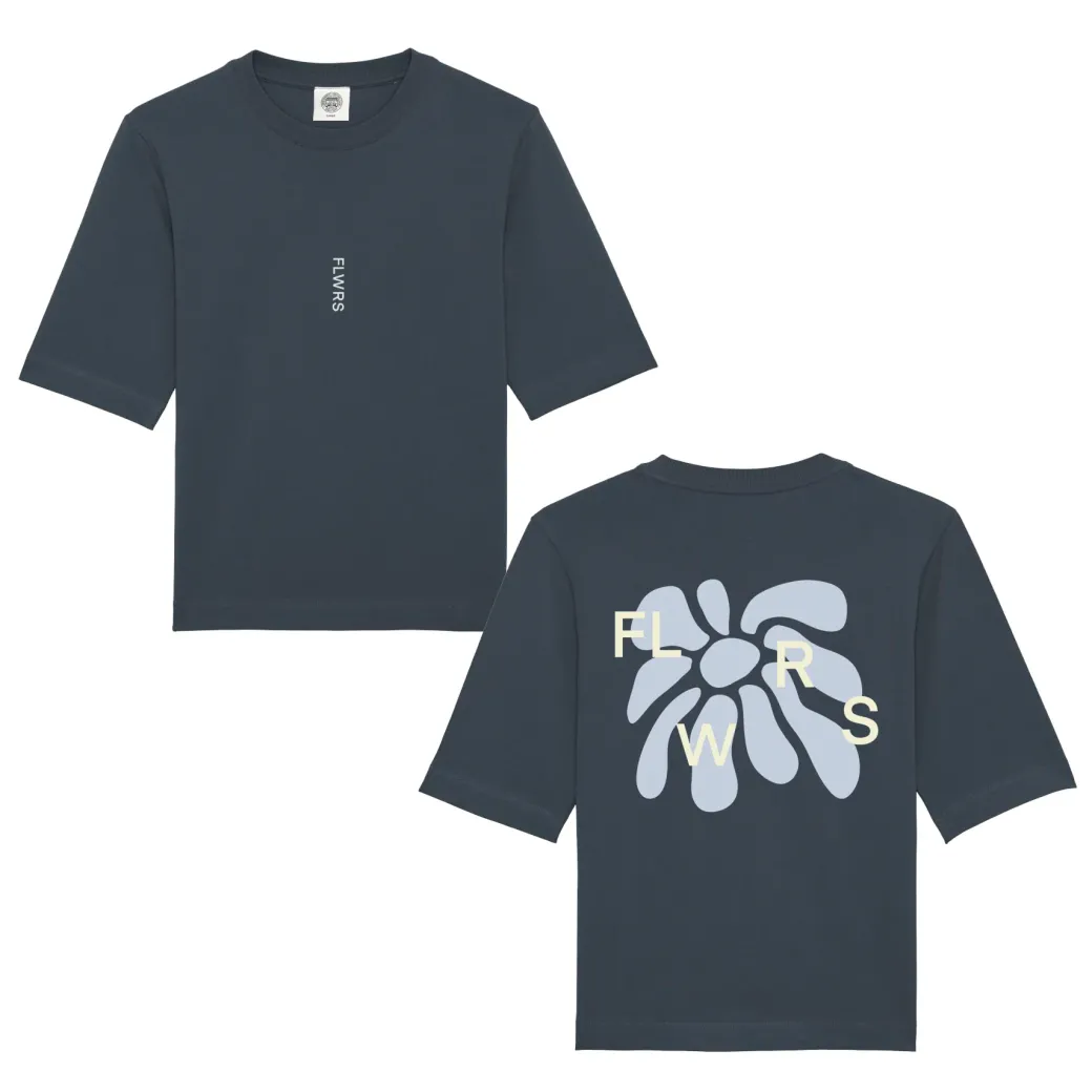 FLWRS Organic Boxy Tee - Ink Navy