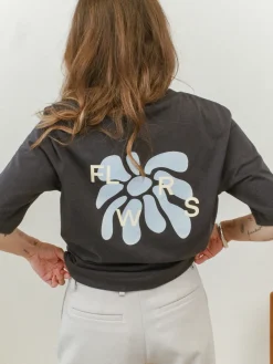 FLWRS Organic Boxy Tee - Ink Navy