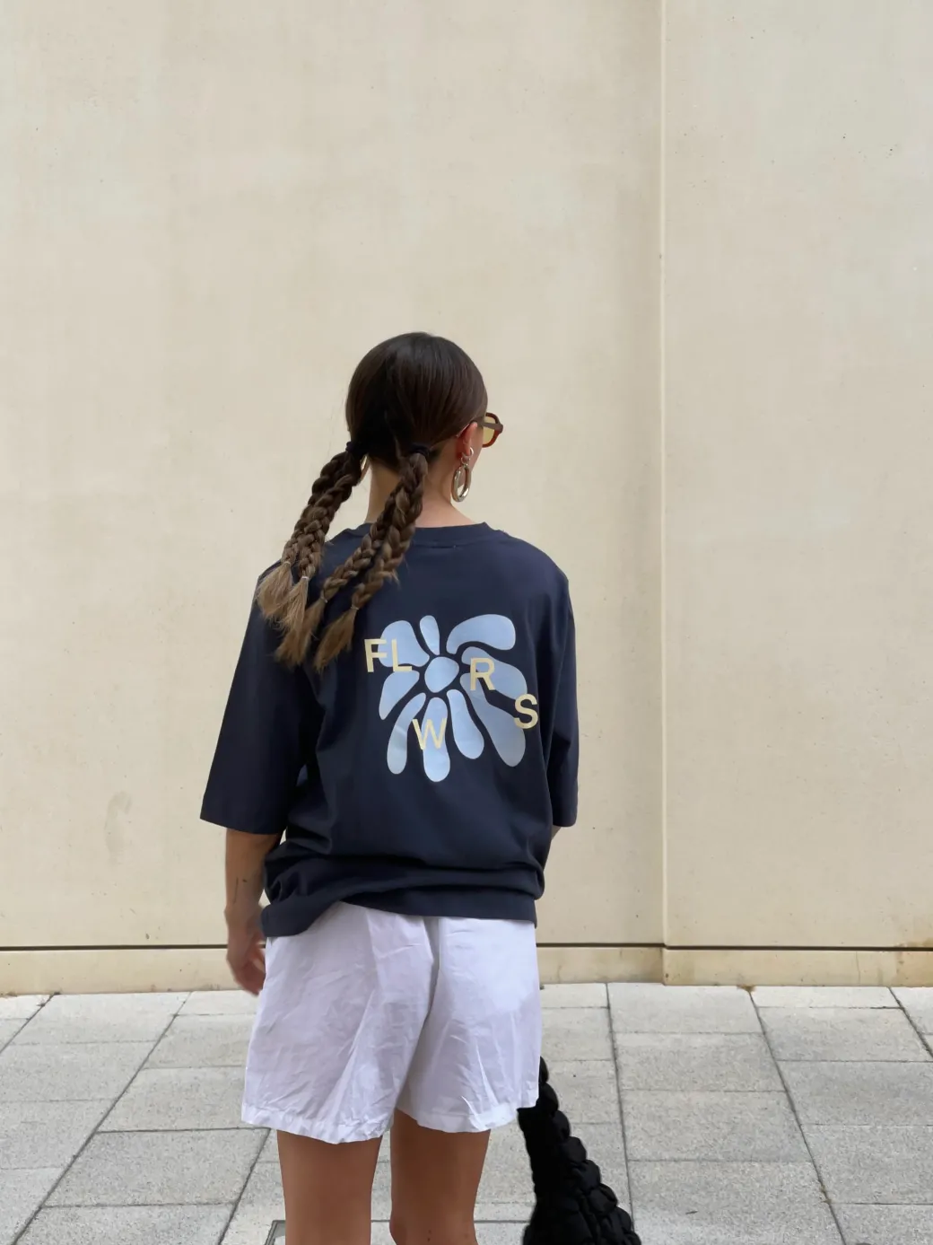 FLWRS Organic Boxy Tee - Ink Navy