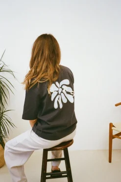 FLWRS Organic Boxy Tee - Ink Navy