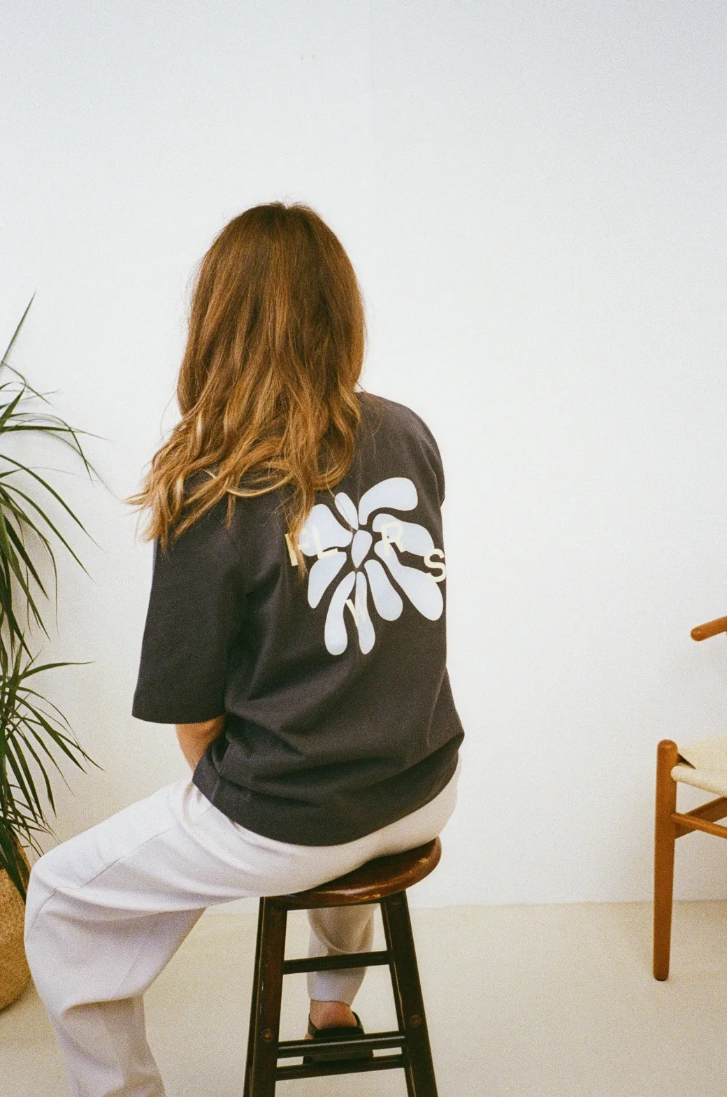 FLWRS Organic Boxy Tee - Ink Navy