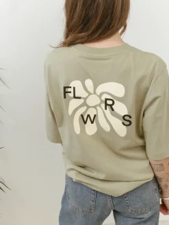 FLWRS Organic Boxy Tee - Sage