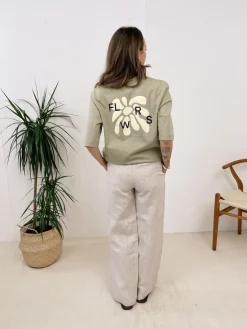 FLWRS Organic Boxy Tee - Sage