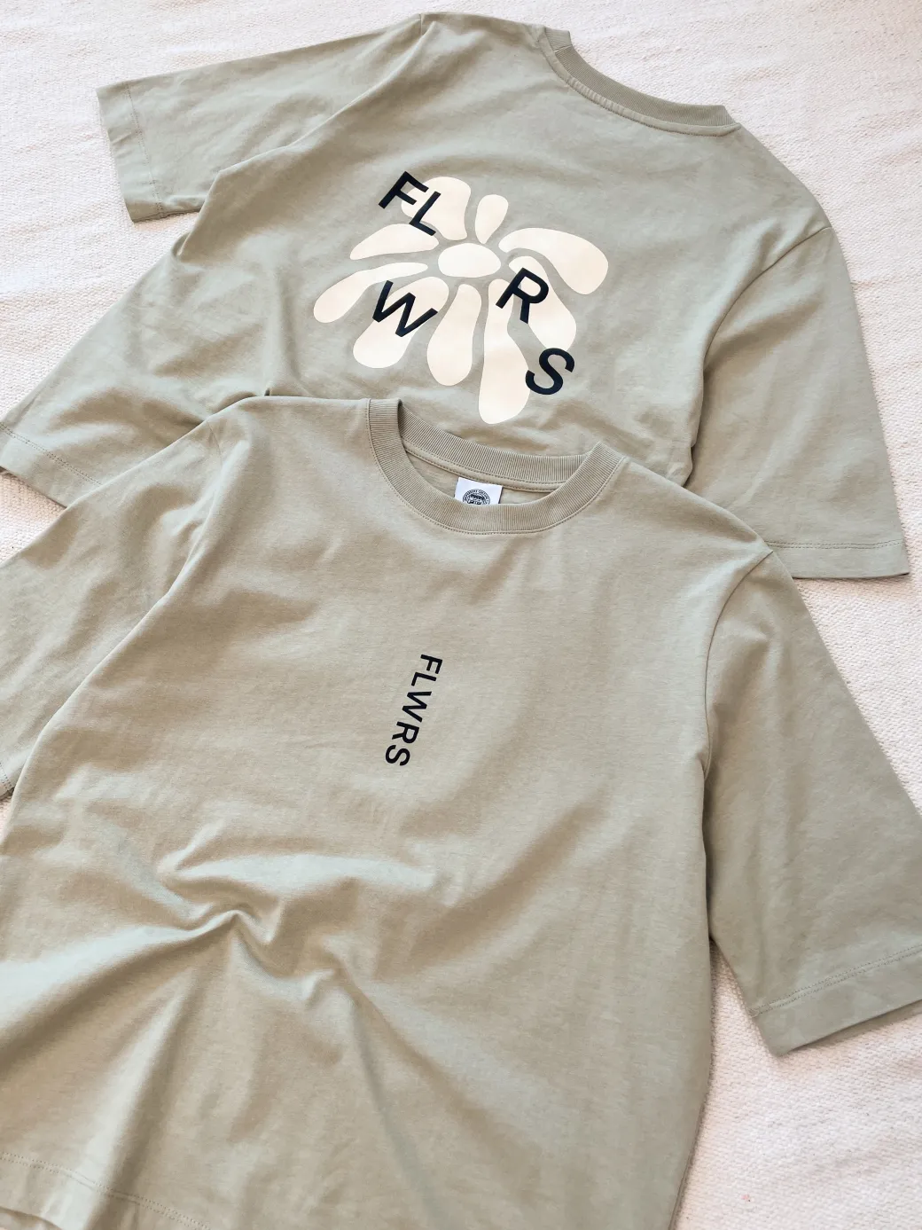 FLWRS Organic Boxy Tee - Sage