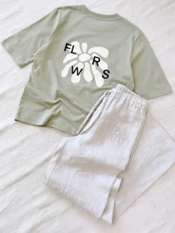 FLWRS Organic Boxy Tee - Sage