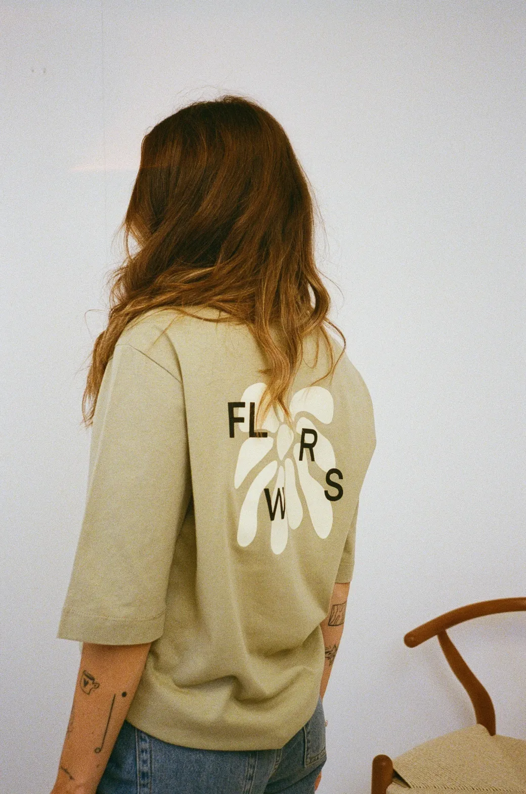 FLWRS Organic Boxy Tee - Sage