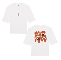 FLWRS Organic Boxy Tee - White