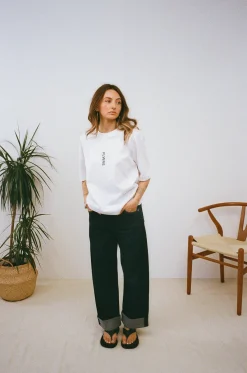FLWRS Organic Boxy Tee - White