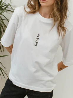 FLWRS Organic Boxy Tee - White