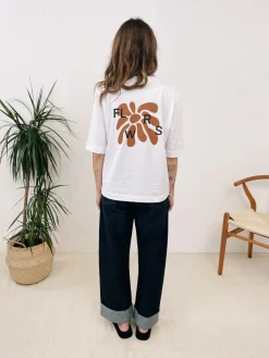 FLWRS Organic Boxy Tee - White