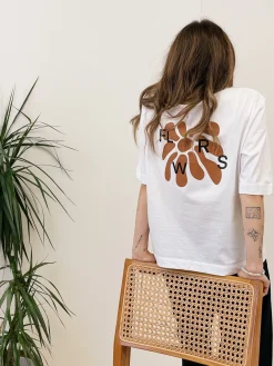 FLWRS Organic Boxy Tee - White