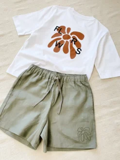 FLWRS Organic Boxy Tee - White