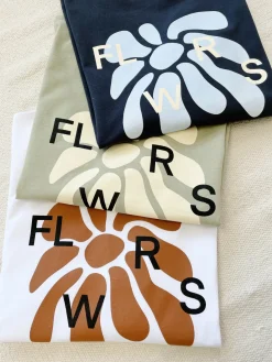 FLWRS Organic Boxy Tee - White