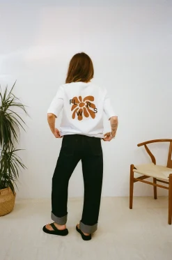 FLWRS Organic Boxy Tee - White