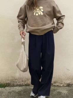 FLWRS Relaxed Crew Neck Sweater - Sand