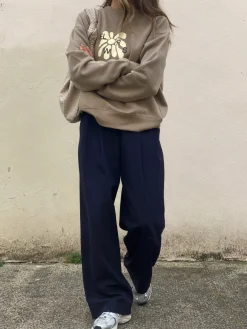 FLWRS Relaxed Crew Neck Sweater - Sand