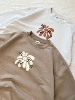 FLWRS Relaxed Crew Neck Sweater - Sand