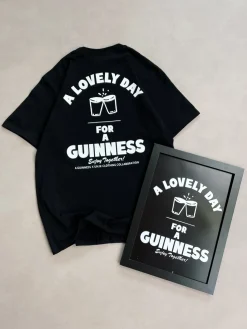 Guinness x UN:IK 'Enjoy Together' Tee & Print Bundle - Black