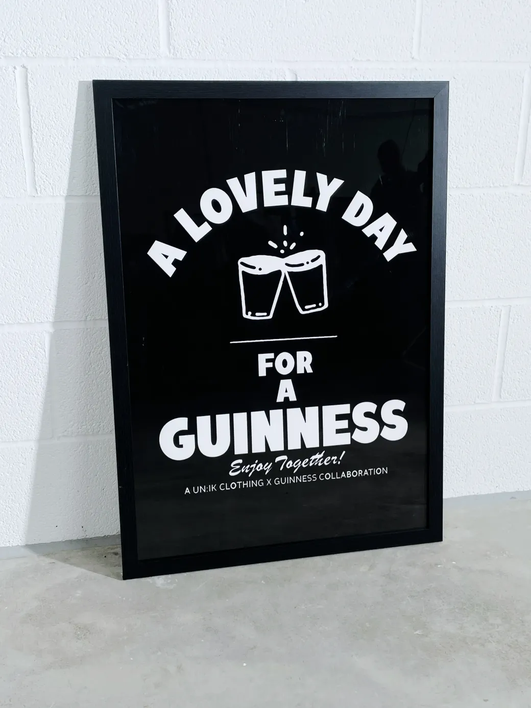 Guinness x UN:IK 'Enjoy Together' Print - Black