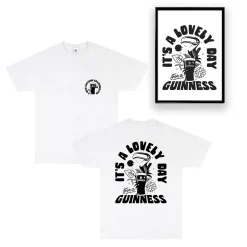 Guinness x UN:IK 'Jungle' Tee & Print Bundle - White