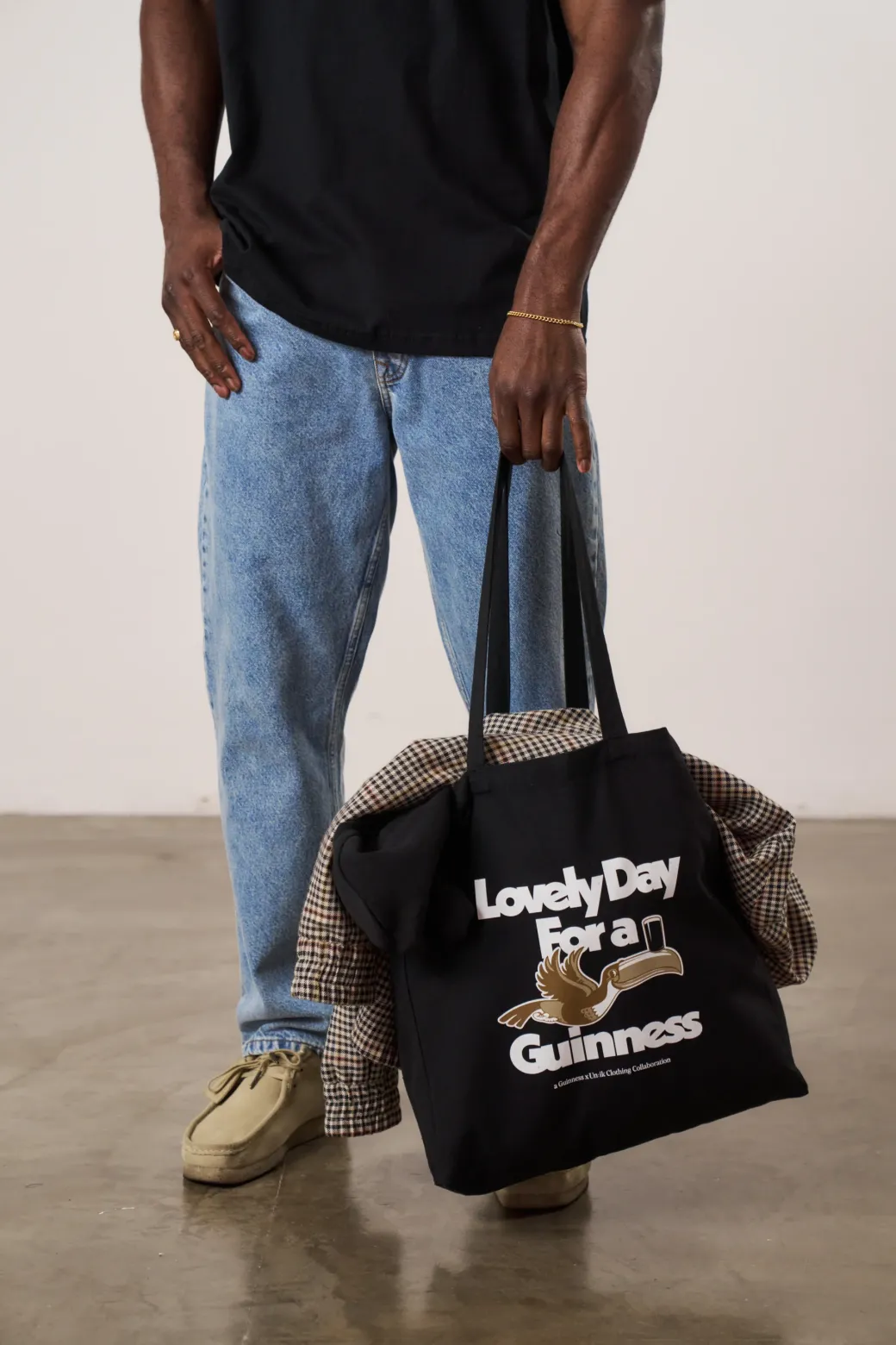 Guinness x UN:IK 'Lovely Day' Tee & Tote Bag Bundle - Black