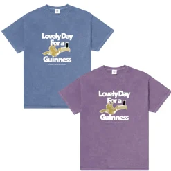 Guinness x UN:IK 'Lovely Day' Vintage Washed Tee Twinpack - Blue/Purple