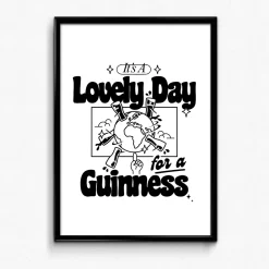 Guinness x UN:IK 'Worldwide' Print - White