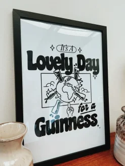 Guinness x UN:IK 'Worldwide' Print - White