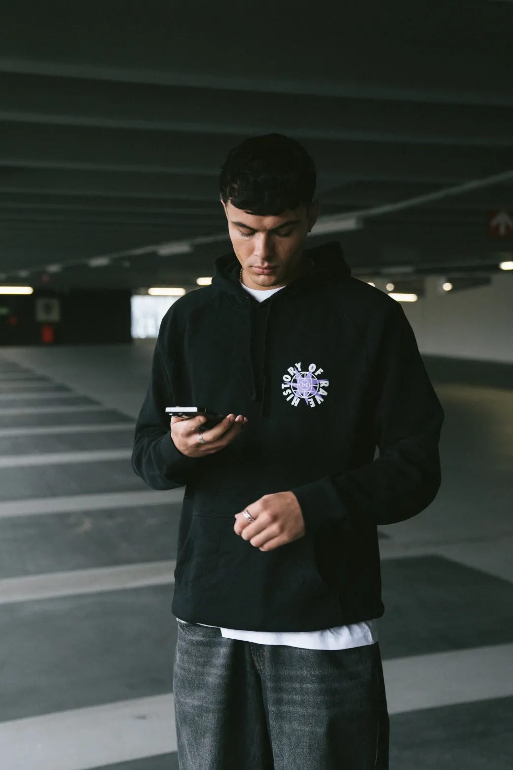 History Of Rave 'Logo' Hoodie - Black