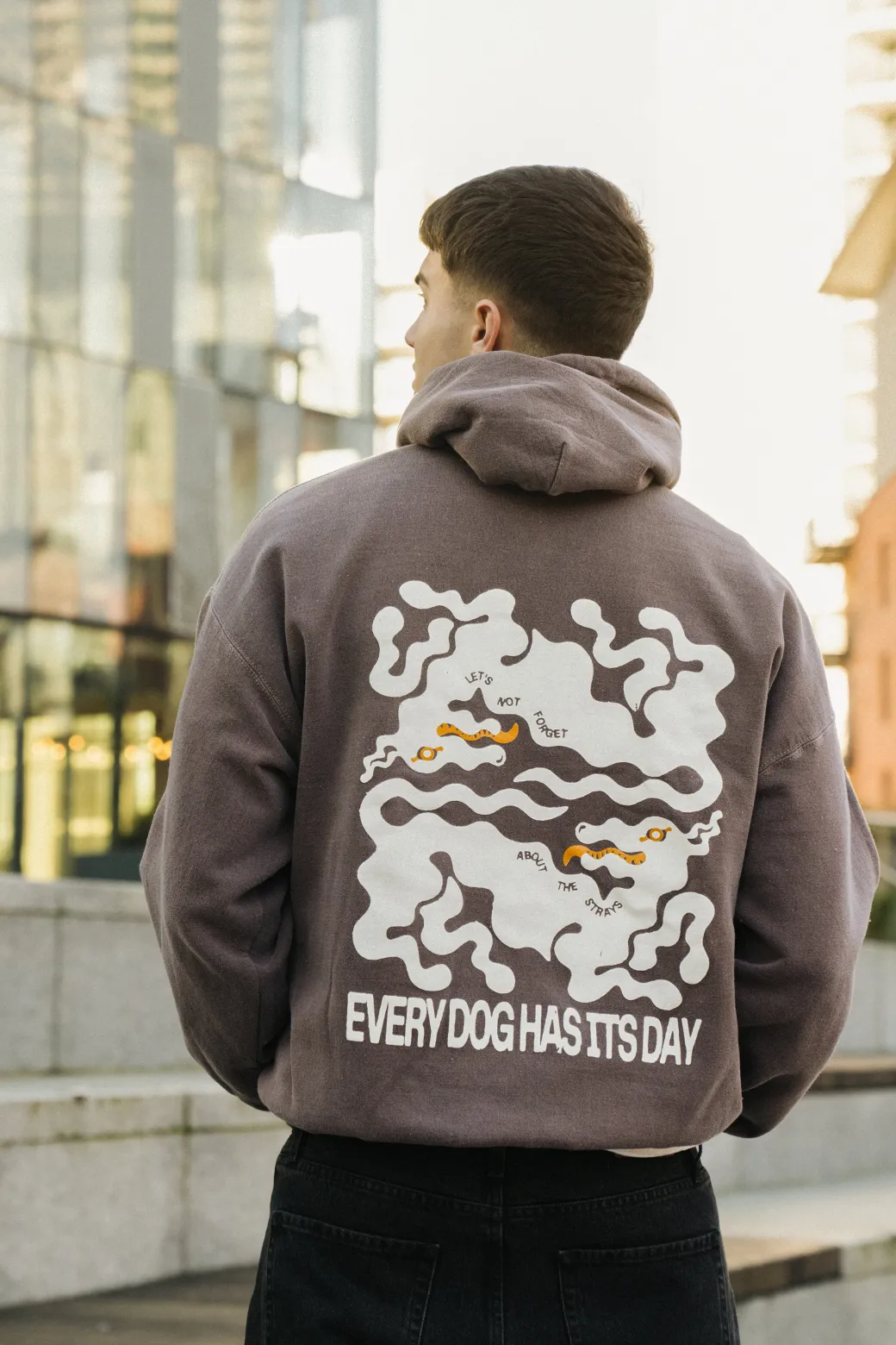 KBAR X UN:IK 'Every Dog Has Its Day' Vintage Washed Hoodie - Cocoa