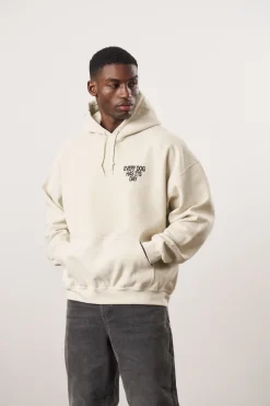 KBAR X UN:IK 'Every Dog Has Its Day' Vintage Washed Hoodie - Ivory