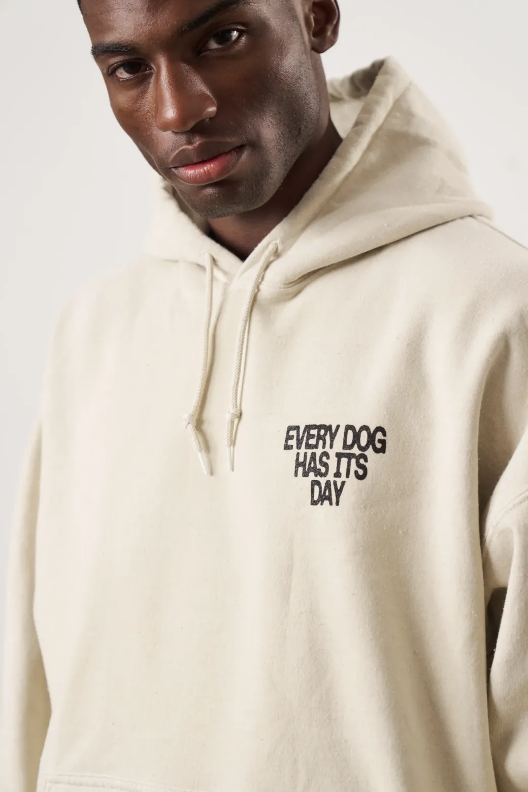 KBAR X UN:IK 'Every Dog Has Its Day' Vintage Washed Hoodie - Ivory