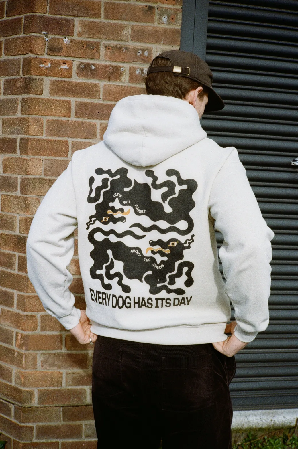 KBAR X UN:IK 'Every Dog Has Its Day' Vintage Washed Hoodie - Ivory