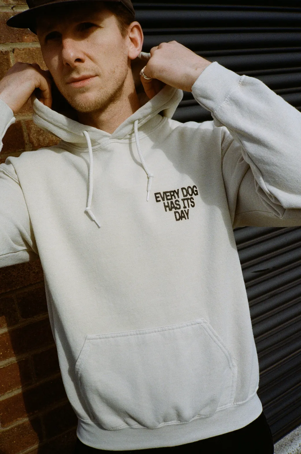 KBAR X UN:IK 'Every Dog Has Its Day' Vintage Washed Hoodie - Ivory