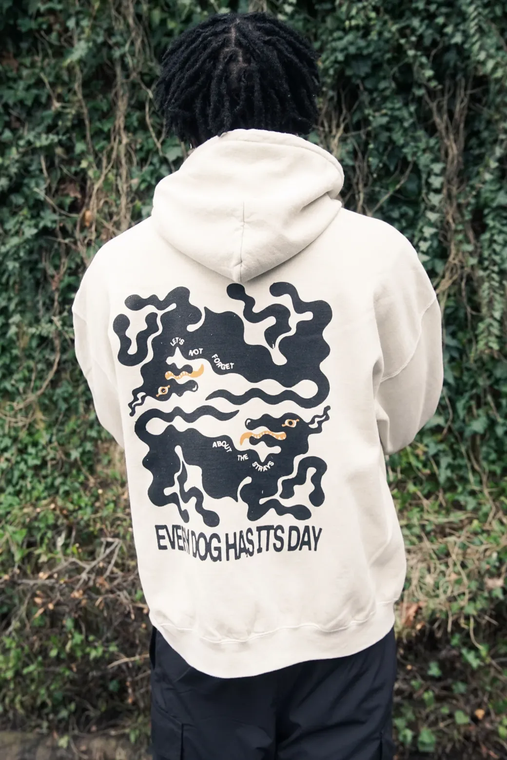KBAR X UN:IK 'Every Dog Has Its Day' Vintage Washed Hoodie - Ivory