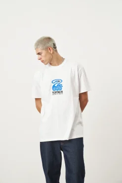 KBAR X UN:IK 'Floating On' Embroidered Tee - White