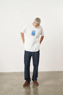 KBAR X UN:IK 'Floating On' Embroidered Tee - White