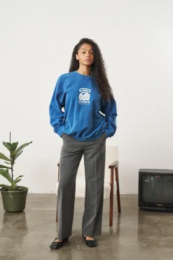 KBAR X UN:IK 'Floating On' Vintage Washed Sweater - Blue
