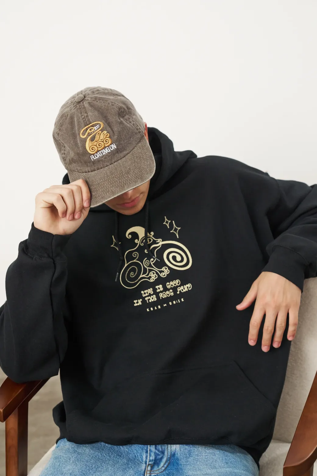 KBAR X UN:IK 'Floating On' Washed Cap - Brown