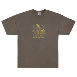 KBAR X UN:IK 'Frog Pond' Vintage Washed Tee - Chocolate