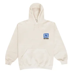 KBAR X UN:IK 'Logo' Vintage Washed Hoodie - Ivory