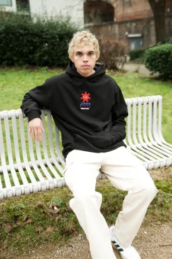 KBAR X UN:IK 'Sea Snake' Embroidered Hoodie - Black