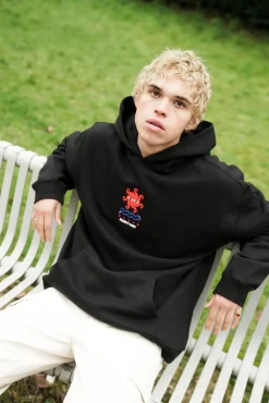 KBAR X UN:IK 'Sea Snake' Embroidered Hoodie - Black