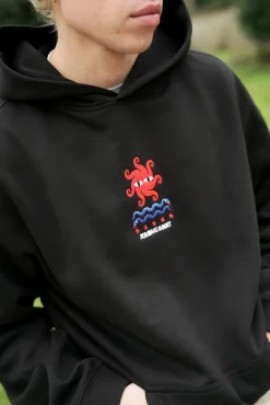 KBAR X UN:IK 'Sea Snake' Embroidered Hoodie - Black