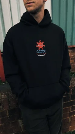 KBAR X UN:IK 'Sea Snake' Embroidered Hoodie - Black