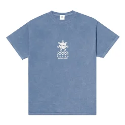 KBAR X UN:IK 'Sea Snake' Vintage Washed Embroidered Tee - Blue