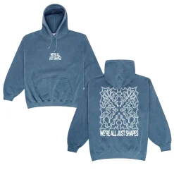 KBAR X UN:IK 'Shapes' Vintage Washed Hoodie - Slate Blue