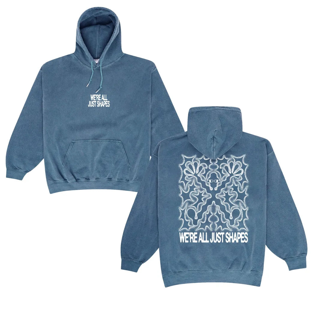 KBAR X UN:IK 'Shapes' Vintage Washed Hoodie - Slate Blue