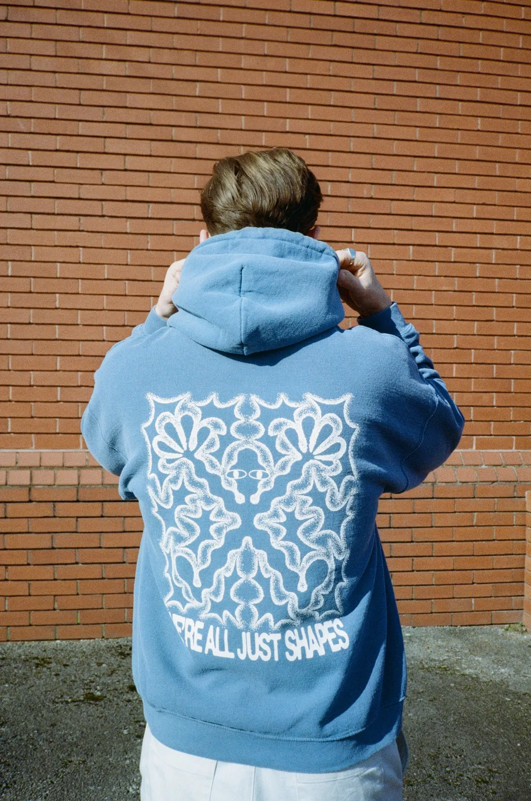 KBAR X UN:IK 'Shapes' Vintage Washed Hoodie - Slate Blue